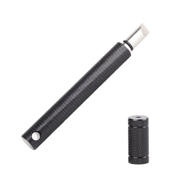 LAZIOEGR 4.3 in / 11 cm Stainless Steel Golf Groove Sharpener, U V Square Regrooving Tool for Wedge Club, Black
