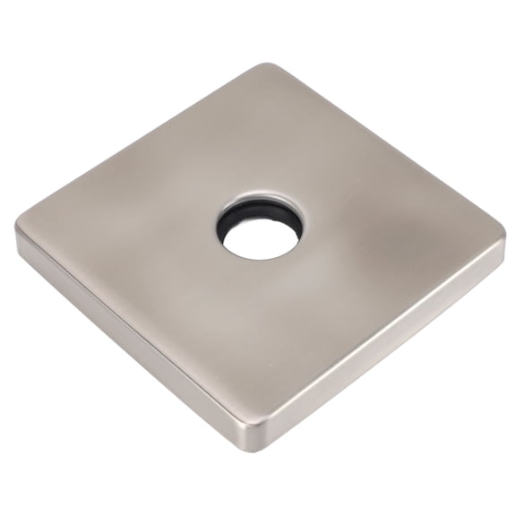 LAZIOEGR 4 Inch Square Shower Arm Cover Plate Escutcheon Replacement, 304 Stainless Steel Protective Trim Ring for Fixed Showerhead Tub Faucet, Universal Plumbing Flange, Brushed Nickel Finish