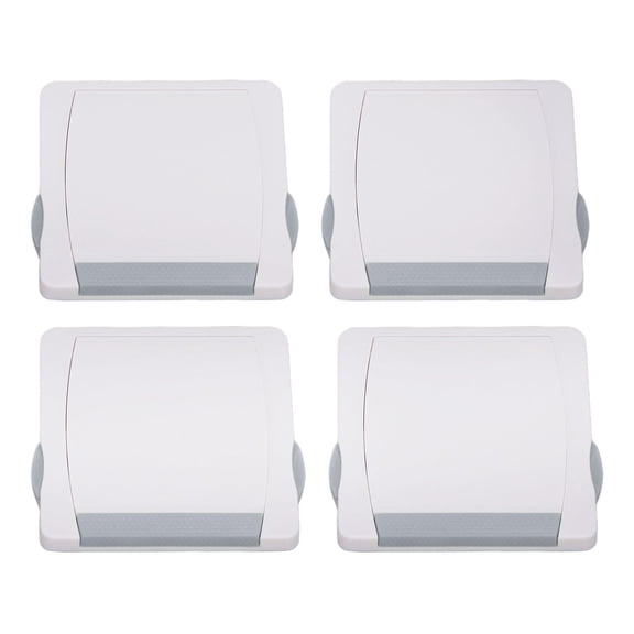 LAZIOEGR 4‑Pack Child Safety Window & Door Locks – Flexible, Fall‑Prevention, High‑Rise Protection, Stylish Gray, 4 Pieces