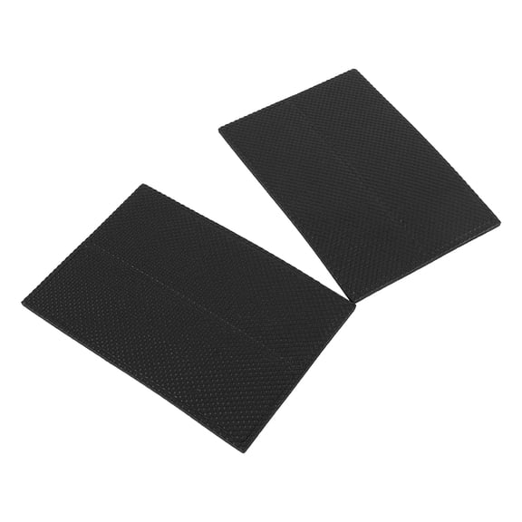 LAZIOEGR 4 Pcs Black Non-Slip Self Adhesive Furniture Rubber Feet Pads Floor Protectors for Sofa Desk Chair Wooden Floor, Thickened Rectangle Strips 5.5 inches / 14.2 cm
