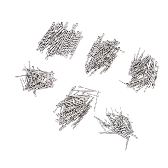 LAZIOEGR 410PCS Cotter Pin Assortment Kit, Galvanized Steel Heavy Duty Straight Shaped Hardware Pins, 6 Sizes (1.6mm to 4.0mm / 0.06 in to 0.16 in) for Trucks, Tractors & Hitch Pin Lock System
