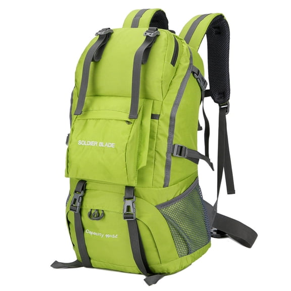 LAZIOEGR 45L Waterproof Hiking Backpack – Large Capacity, Dual Zippers, Adjustable Straps, Breathable Mesh, 2‑Sided Design