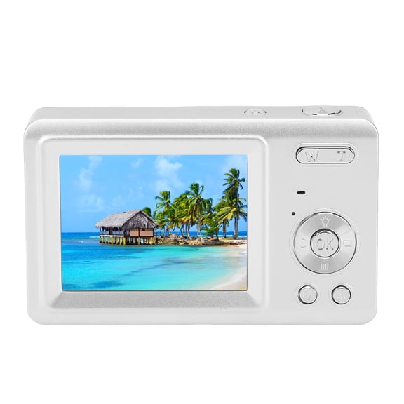 LAZIOEGR 4K Digital Camera 64MP Auto Focus 16X Digital Zoom Portable Compact Vlogging Camera for Travel Students Beginners, Silver (5.1 inches / 13.0 cm, 6.7 oz / 190g)