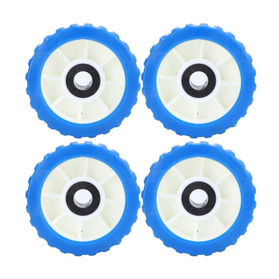 LAZIOEGR 4PCS Trailer Wobble Roller EVA Scratch Resistant Universal Fit Ribbed Rollers Set for Boat Yacht (5 inches / 12.7 cm)