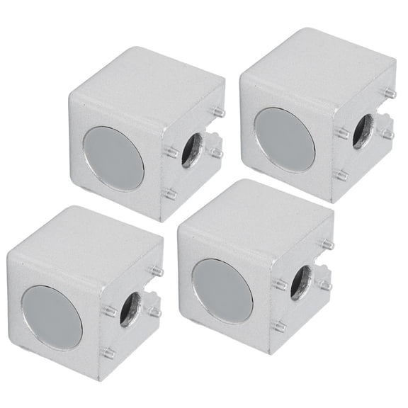 LAZIOEGR 4Pcs Right Angle Connection Block Aluminum Profiles Fitting Connector, European Standard 3030 2-Way Joint Bracket, Zinc Alloy Fastener for 30 Series Extrusion, 1.18 inches / 30 mm