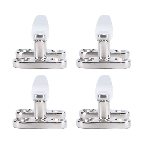 LAZIOEGR 4pcs 4in Heavy Duty Boat Tie Down Cleat 316 Stainless Steel Polished Dock Cleat Deck Rope Cleats for Speedboat Yacht Cargo Ship Mooring 100mm / 4 inches Marine Hardware Accessories