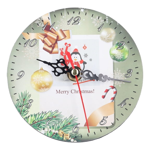 LAZIOEGR 5.12 Silent Quartz Santa Wall Clock Mute, NonTicking, Retro European Design for Home & Party