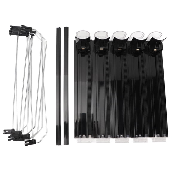 LAZIOEGR 5-Pack Automatic Fridge Drink Pusher – Self-Glide Dispenser with Adjustable Dividers, for Vending, Supermarket & Home