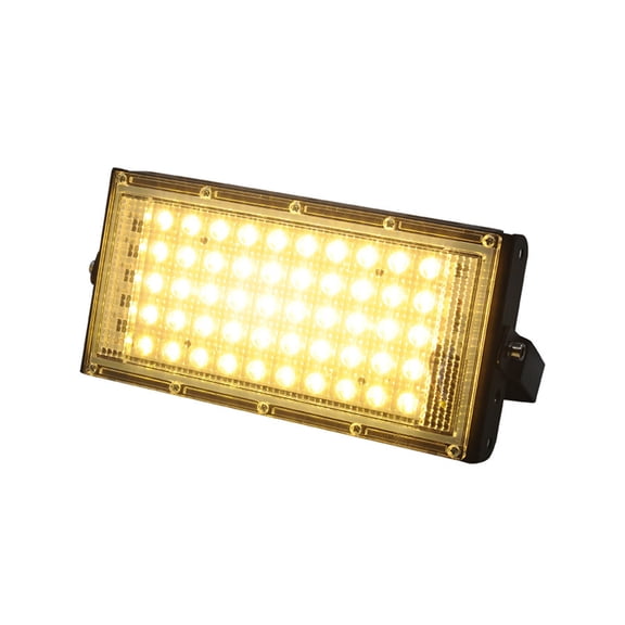 LAZIOEGR 50W Outdoor IP66 Waterproof LED Floodlight Super Bright Lawn Spotlight For Gallery Church Wedding Party Stage Lighting Dual Units 7.87 inches / 20 cm Length Warm White