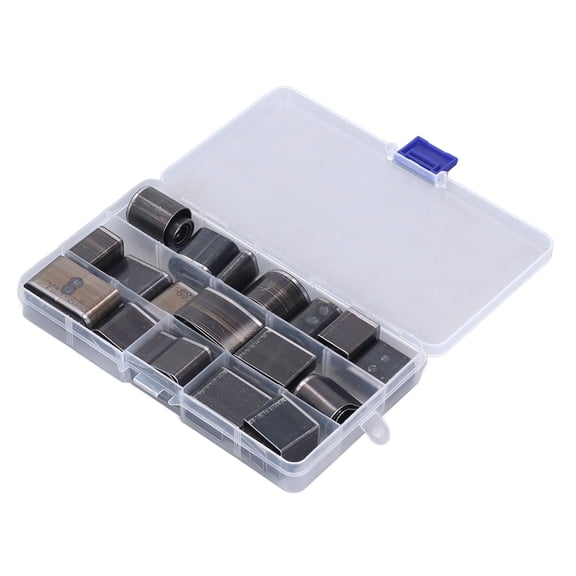 LAZIOEGR 52-Piece Hollow Punch Cutter Set, High Speed Steel Leather Cutting Dies for Crafts, Leathercraft Hole Punching Tool Kit with Storage Box, DIY Metal Punch Set for Fabric and Leather
