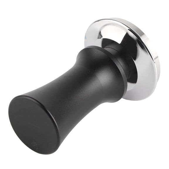 LAZIOEGR 53mm Coffee Tamper, Stainless Steel Espresso Powder Press Hammer, Constant Spring Pressure Flat Base Barista Tool for Kitchen Coffee Accessories, Black