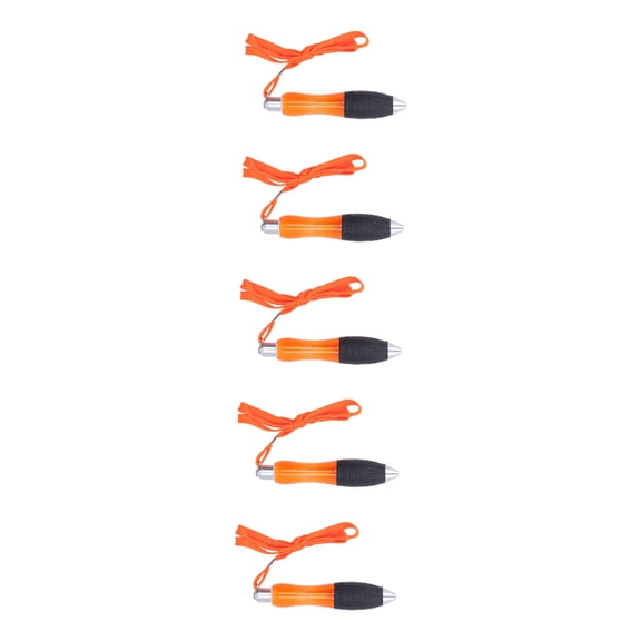 LAZIOEGR 5pcs Big Fat Ballpoint Pens Heavy Weighted Wide Grip Retractable Pens for Daily Writing Hand Strength Training Orange