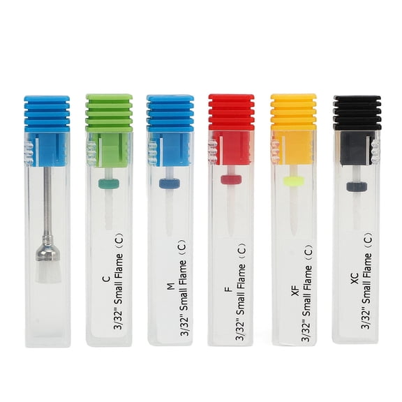 LAZIOEGR 6-Pack Ceramic Manicure Drill Bits Cuticle Remover & Polishing Tool for Home & Salon Use