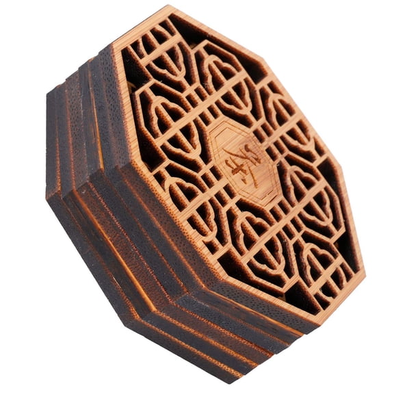 LAZIOEGR 6PCS Bamboo Coaster Set Square Teacup Mat Anti-Scald Heat Insulation Pad for Tea Ceremony Supplies Home Kitchen Table Dining Decoration Accessories (3.5 inches / 9 cm)