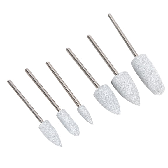 LAZIOEGR 6pcs Silicone Nail Drill Bit Set Professional Manicure Grinding Head Kit Polishing Tool Accessories for Electric Drills Perfect for Shaping Buffing and Smoothing 06 (15g / 0.53oz)