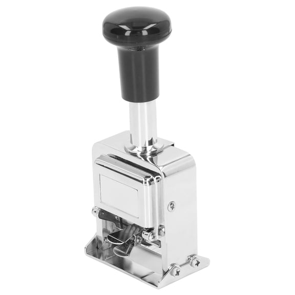 LAZIOEGR 7 Digit Number Stamp Automatic Jump Self Inking Stamp with Zinc Alloy Shell for Banking