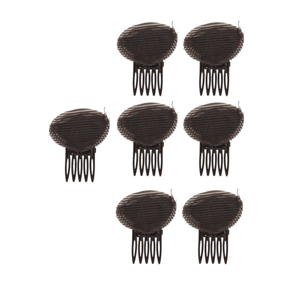 LAZIOEGR 7Pcs Puffy Hair Head Cushion Volume Increase Clip Invisible Fluffy Pad for Girls Brown 7.08 inches / 18.00 cm [cite: 8, 11]