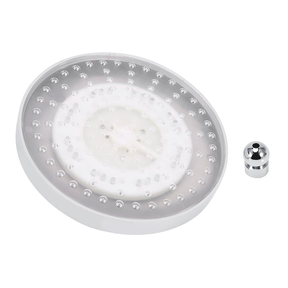 LAZIOEGR 8 Inches / 20.3 cm Round LED Rainfall Shower Head, Temperature Controlled Color Changing, Stainless Steel Bathroom Top Spray