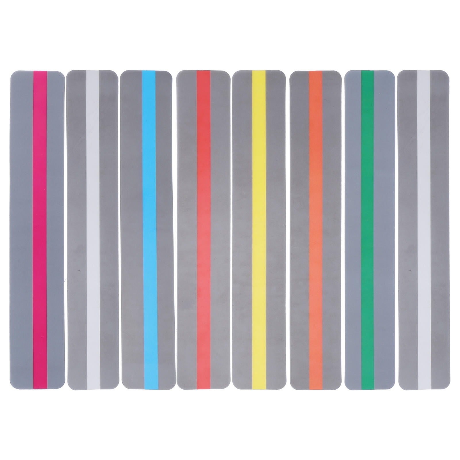 LAZIOEGR 8‑Pack Guided Reading Strips – Color‑Coded PVC Overlays, Bright Transparent Highlights, Small Bookmark Tool for Kids & Beginners