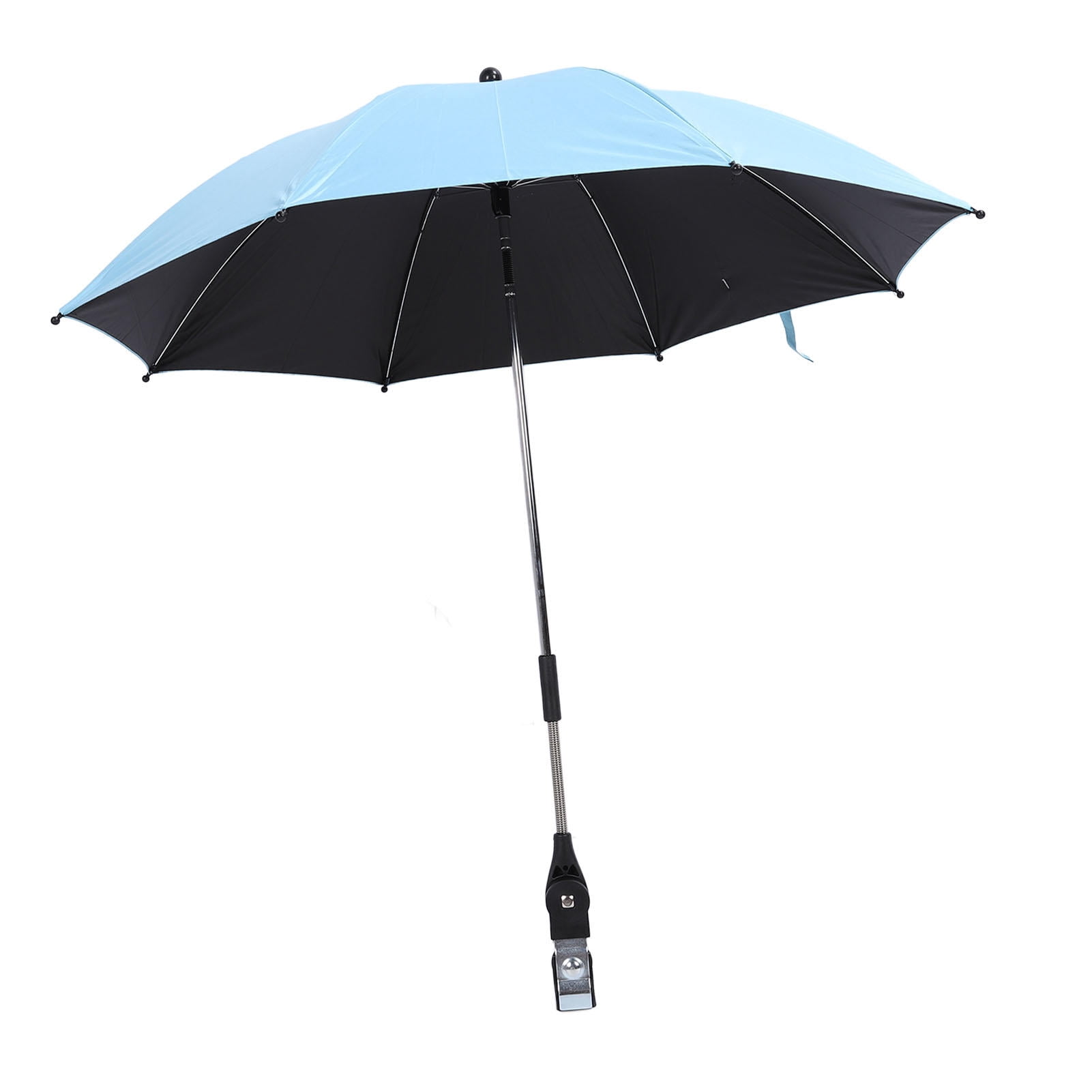 LAZIOEGR 85 cm Adjustable Baby Stroller Sun Shade Umbrella, UV‑Protective, Clip‑On, Portable, Blue