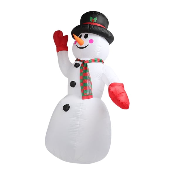 LAZIOEGR 8FT Tall Christmas Inflatable Snowman Outdoor Yard Decoration, EU Plug 220V, Prelit LED
