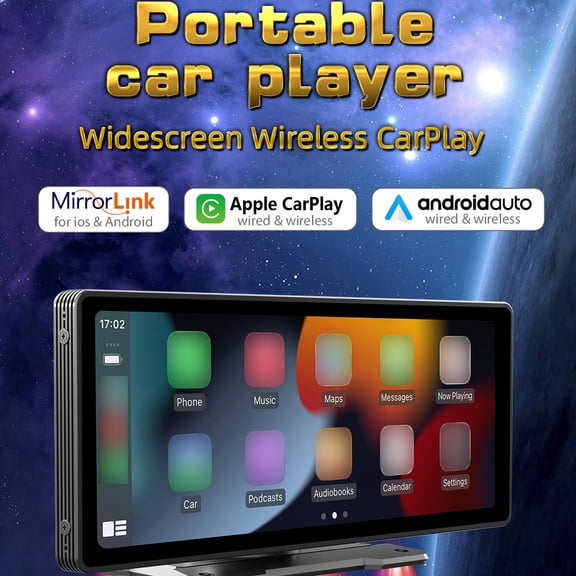 LAZIOEGR 9.3 Inch Car Stereo MP5 Player BT Hands-Free Calling FM Radio Receiver Support Wireless Carplay Android Auto Phone Link Reversing Assist Touchscreen Smart Media Dashboard Unit 9.3" / 23.6 cm