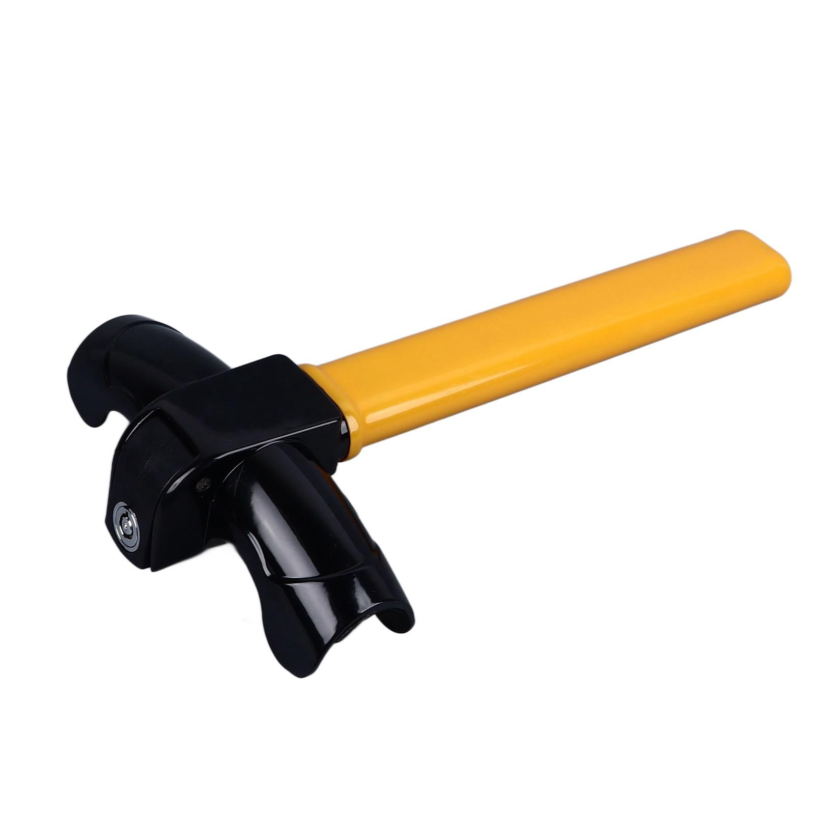 LAZIOEGR A3 Steel T‑Shape Steering Wheel Lock – Portable Anti‑Theft Security Device with 2 Keys, Universal Fit, Anti‑Friction Sponge, No‑Tool Installation