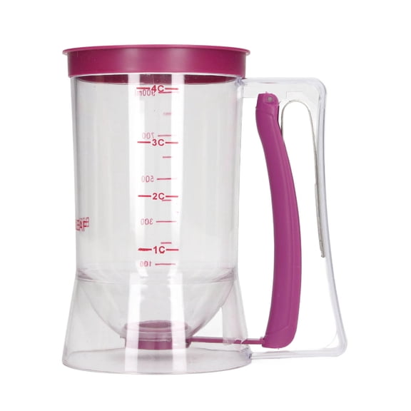 LAZIOEGR ABS Plastic Pancake Batter Dispenser 30.4 oz (900ml) Manual Separator with Precise Portion Control Baking Tool for Cupcakes & Waffles