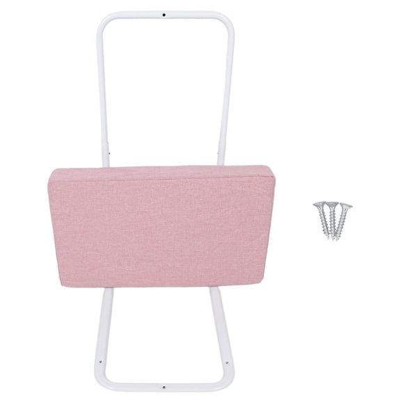 LAZIOEGR Adjustable Safety Bed Rail Guard – Soft Padding, No Gaps, 5 Height Options, Steel Frame, Easy Install & Clean, Pink