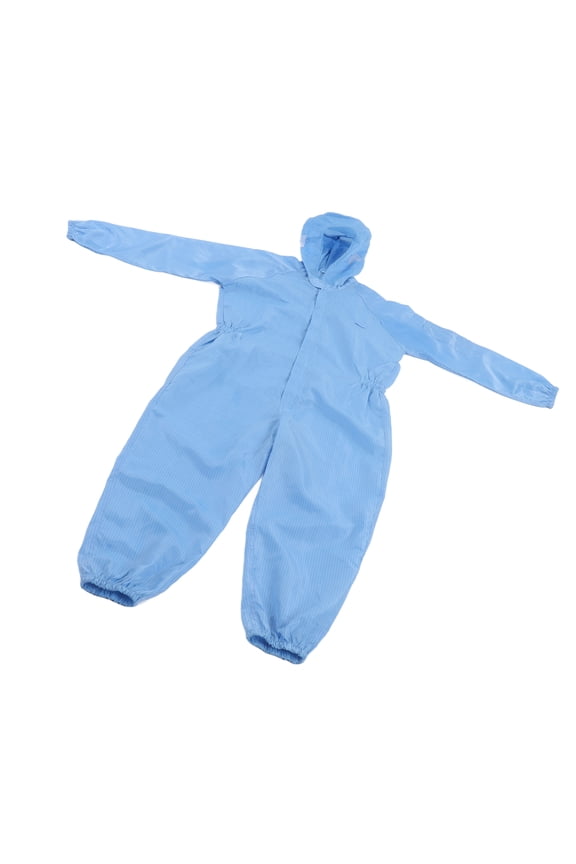Anti-Static Protection Coverall for Men and Women, Workshop Cleaning Dustproof Clothes with Hood, Blue (Size S, 11.42 x 10.63 inches / 29 x 27 cm)