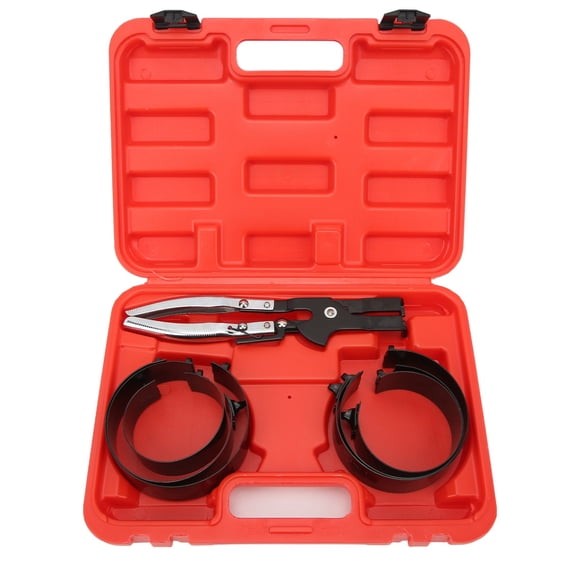 LAZIOEGR Automotive Engine Piston Ring Compressor Set, Universal Fit Piston Installer Repair Pliers with 6 Band Sizes (2-7/8 in to 4-3/8 in / 7.3 cm to 11.1 cm), Auto Maintenance Tool Kit