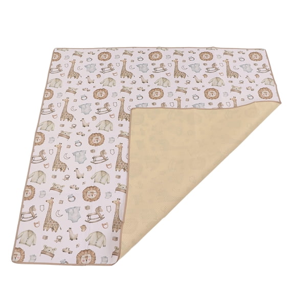 LAZIOEGR Baby Highchair Floor Mat – 11.42" Square, Age Group 0-3 Years, Soft Cartoon Animal Pattern, Waterproof, Anti-Slip, Multi-Purpose Play & Picnic Pad