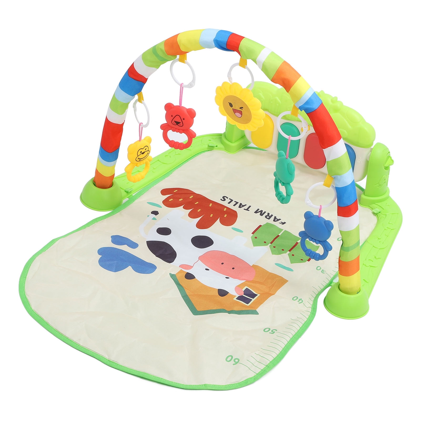 LAZIOEGR Baby Kick Piano Gym Mat Folding Soft Touch Playmat with Music for Newborn, Infant Activity Center Toy, Dimensions 15.75 inches / 40 cm, Weight 1.06 lbs / 479 g for Tummy Time & Crawling