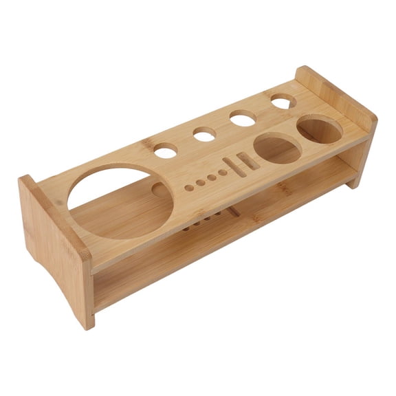 LAZIOEGR Bamboo Bartender Stand Large Capacity, SpaceSaving Tool Holder for Bars & Home Mixology
