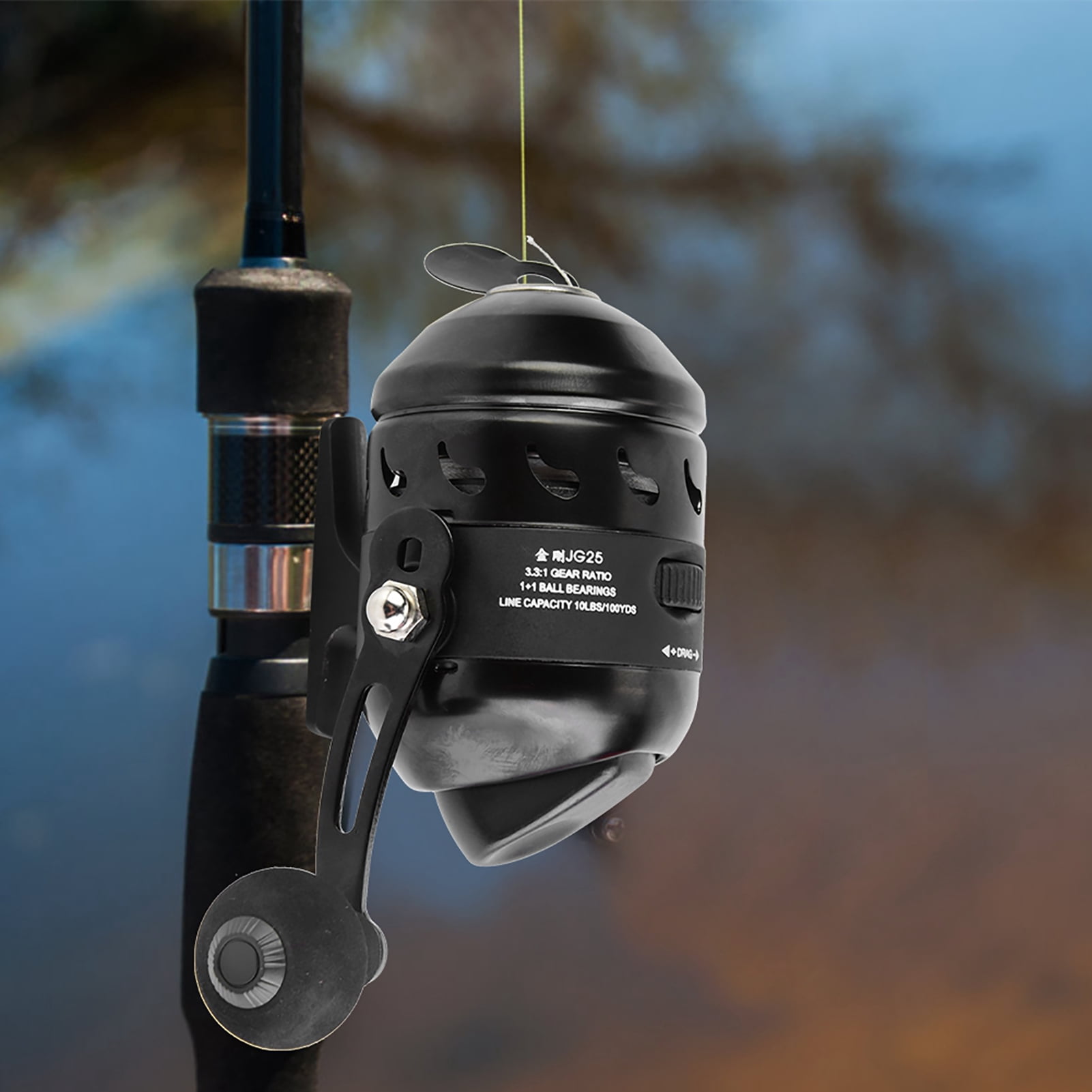 black plastic closed face fishing reel Spincast Reels in Fishing Reels | Black