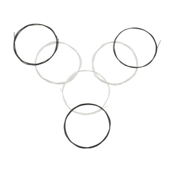 LAZIOEGR Black Nylon Core Silver-Plated Copper Wound Classical Guitar Strings, 6-Piece Set