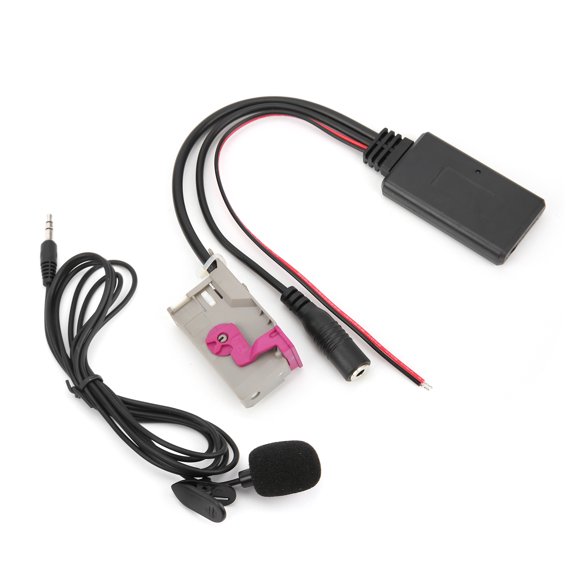 LAZIOEGR Bluetooth 5.0 AUX Cable Adapter with Microphone Replacement for Audi A3 A4 A6 A8 TT R8 RNS-E Headunit Car Audio Receiver Module Aux-in Cable Auto Accessory