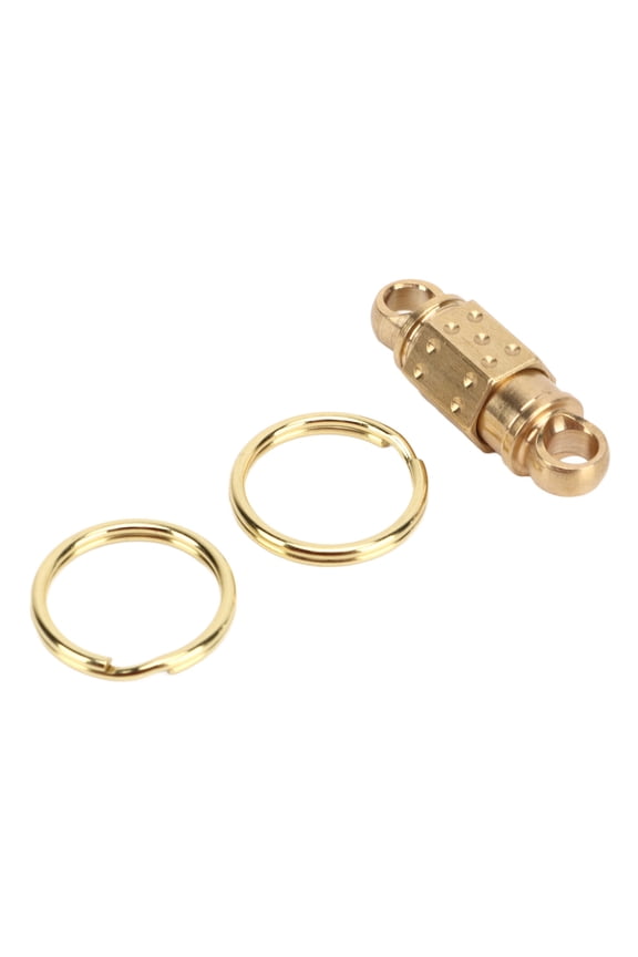 Brass Quick Release Keychain Detachable Universal Joint Key Rings Clip Double Ring Setup for Daily Outdoor Carry EDC Accessories 2.36 Inches / 6 cm Length Easy Snap Mechanism
