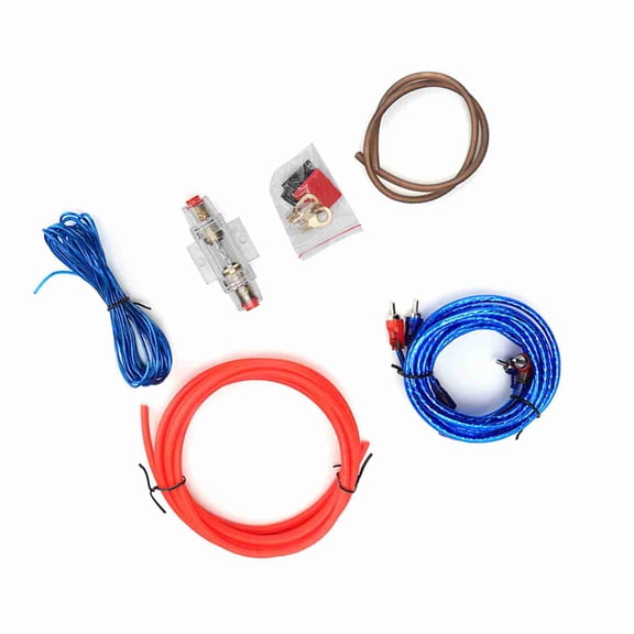 LAZIOEGR Car 10GA Power Amplifier Wire Kit - Professional Subwoofer Audio Speaker Installation Zinc Alloy Cable Set (14.7ft / 4.5m)