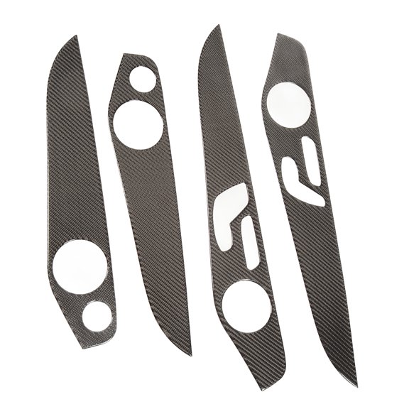 LAZIOEGR Car Inner Door Panel Cover Carbon Fiber Driver Memory Key Rear Speaker Decor Sticker Replacement for Benz C Class W205 GLC Class 2014-2020 4 Pieces (27.56 inches / 70 cm)