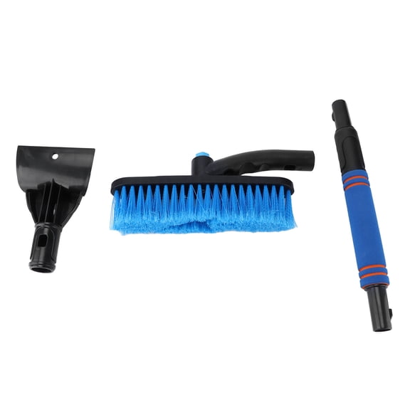LAZIOEGR Car Snow Brush Ice Scraper 2-in-1 Multifunction 21.7-27.6 inches / 55-70 cm Extendable Detachable Blue for SUV Truck