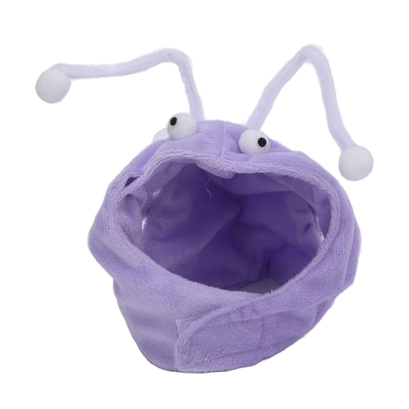 LAZIOEGR Cat Head Teaser Hat Purple Bee Interactive Toy with Plush Paddle, Soft Crystal Fabric, Safe & Fun for 2430cm Necks