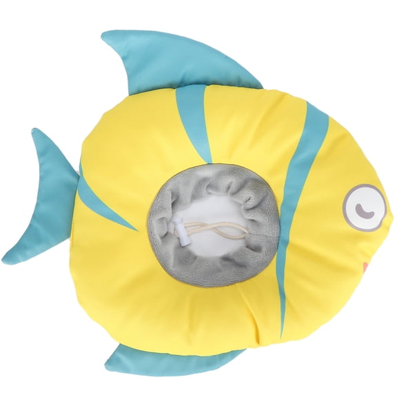 LAZIOEGR Cat Recovery Collar Adjustable Fish Shape Waterproof Neck Cone After Surgery, Size Small (12.2 inches / 31 cm)
