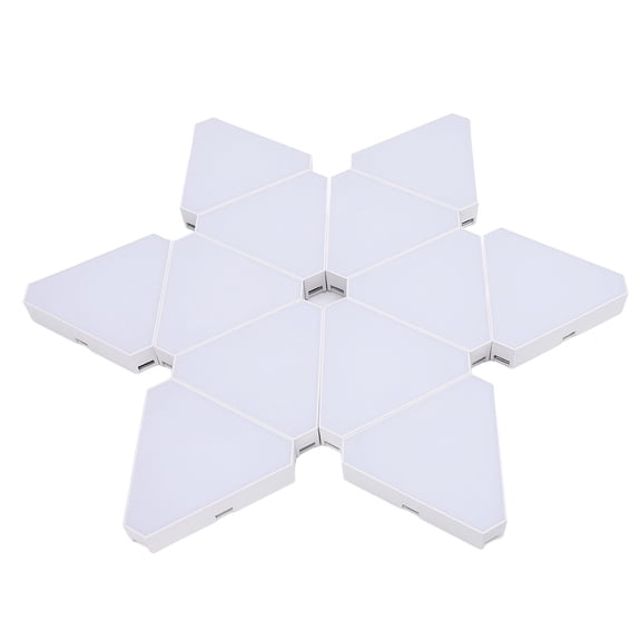 LAZIOEGR Cool Music Sync RGB Triangular LED Wall Mounted Gaming Lights, APP Remote Control Triangular Light Panel Smart LED Wall Sconces for Room Decor (12 Set, 22x18x12 in / 55.8x45.7x30.4 cm)
