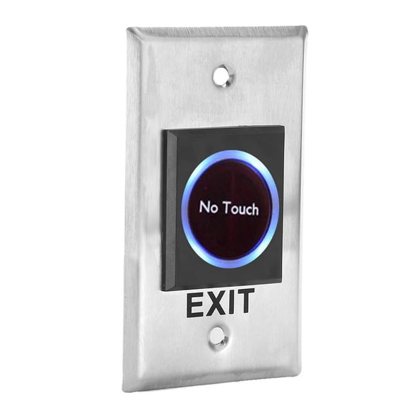 LAZIOEGR DC12V Infrared Sensor Switch Contactless Touch Free Door Exit Button with Backlight (4.4 inches / 11.3 cm)
