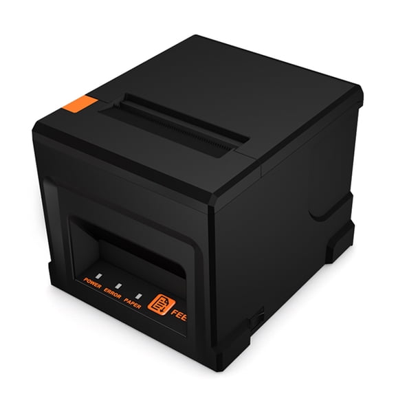 LAZIOEGR Desktop Direct Thermal Receipt Printer, 3.15 inches / 80 mm Paper Width, POS Printer with Auto Cutter, 220mm/s Print Speed for Shipping Business (USB, US Plug)