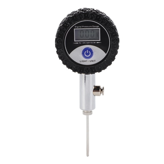 LAZIOEGR Digital Ball Pressure Gauge Rugged Rubber Cover, Detachable Needle, Clear LCD Display for Basketball, Football & Volleyball