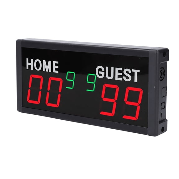 LAZIOEGR Digital Scoreboard Portable 1.8in 6 Digit LED Battery Powered Display Timer for Basketball Soccer Table Football Indoor Outdoor Games Remote and App Controlled