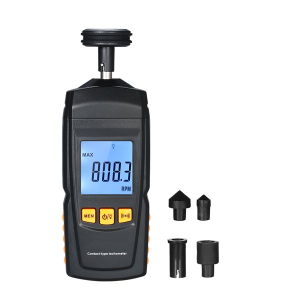 LAZIOEGR Digital Tachometer Handheld Contact Motor Tachometer LCD Speedometer Tach RPM Tester Electrical Machine Rotate Speed Meter for Motor Car Making (Tax Refund SKU)
