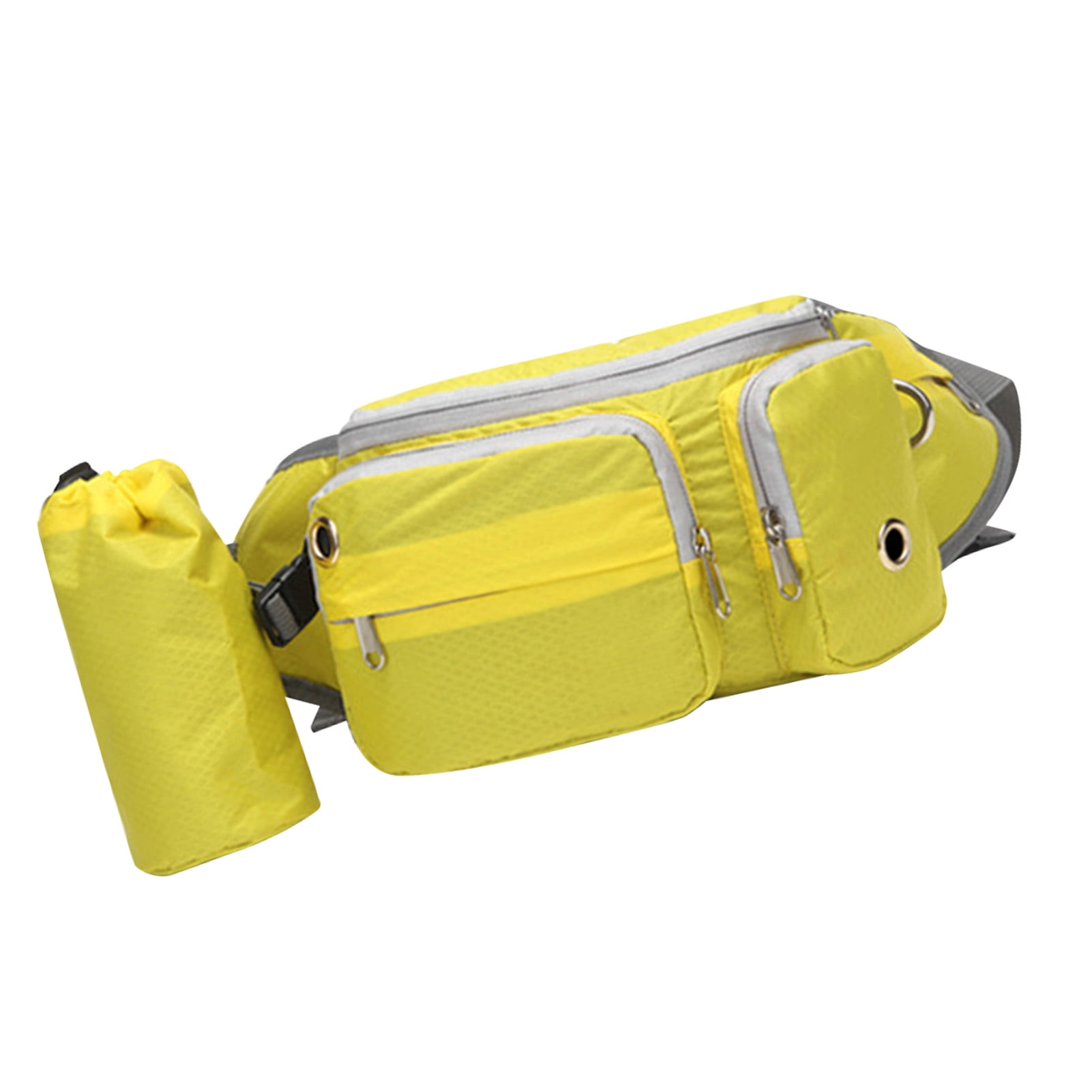 LAZIOEGR Dog Fanny Pack Large Space Multifunctional Dog Treat Training Pouch Walking Bag for Shopping Outings Sports Premium Oxford Cloth Yellow Size (9.06 inches / 23 cm)